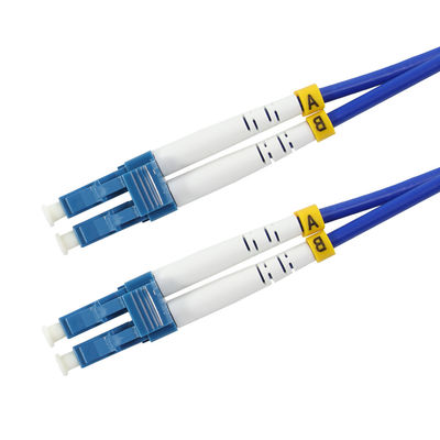 Cabo Patch de Fibra Óptica LC para LC - Jumper Duplex Monomodo ou Multimodo para Telecomunicações, Data Center, Aplicações FTTx