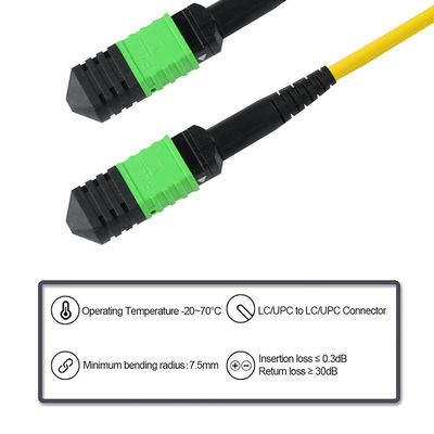 Este Cabo de Remendo de Fibra Óptica LC APC foi projetado para redes ópticas de alta precisão que exigem desempenho de sinal superior. Apresenta um polimento de Contato Físico Angular (APC) e conectores LC de formato pequeno.
