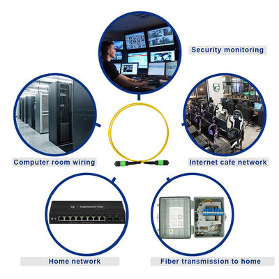 LC APC Fibra Óptica Cordão de Parche Singlemode OS2 Colete Verde