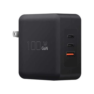 Adaptador de energia universal PD 100W de carregamento rápido com carregador sem fio magnético GAN USB de 3 portas para telefones, tomadas europeias e americanas