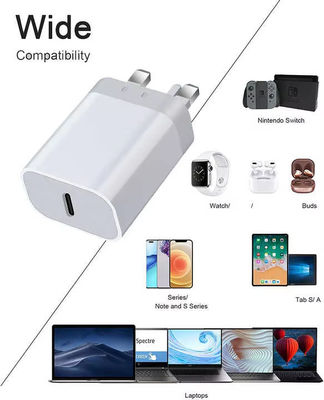 Carregador Rápido 20W Tipo C PD Adaptador USB-C Sem Fio com Carregamento Rápido Magnético para Celulares Adaptador de Energia GAN 30W Plugue UK