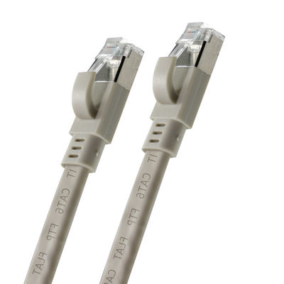 Cabo Patch Ethernet CAT6 Plano FTP - Cabo de Rede LAN Blindado com Bota para Roteador, Switch, Uso em Data Center