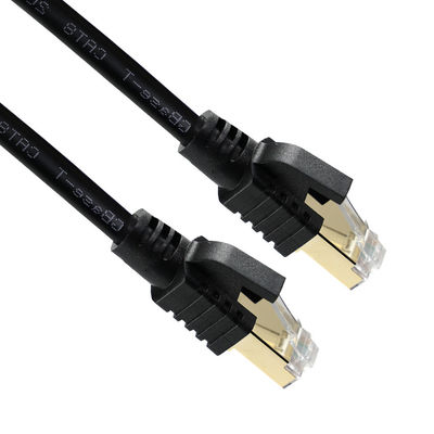 CAT8 Cable Ethernet blindado -Cable LAN S/FTP de alta velocidade com conectores RJ45 revestidos de cobre para Data Center, Server, Gaming