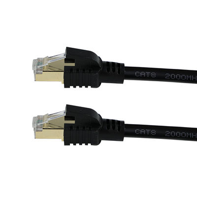 CAT8 Cable Ethernet blindado -Cable LAN S/FTP de alta velocidade com conectores RJ45 revestidos de cobre para Data Center, Server, Gaming