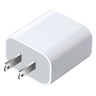 Carregador de parede de 2 pinos dos EUA 30W com duas portas – Adaptador de energia com saída USB-C e USB-A para carregamento rápido de telefone, tablet, câmera