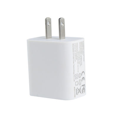 Carregador de parede USB de 20W com duas portas e pinos US – Adaptador de energia de carregamento rápido Tipo-C e USB-A para telefone, tablet, câmera