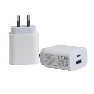 Carregador de parede USB de duas portas de 20W com USB-C e USB-A