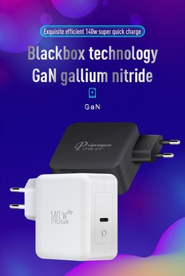 Carregador de parede USB-C de alta potência EU de 2 pinos 140W – Adaptador de carregamento rápido Type-C para laptop, tablet, Steam Deck, MacBook, uso em viagens