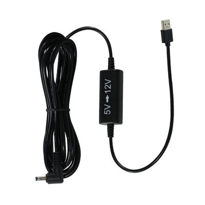 Cabo de alimentação USB para DC em ângulo reto de 5V a 12V - Adaptador de aumento de tensão para roteador, fita LED, câmera, ventilador