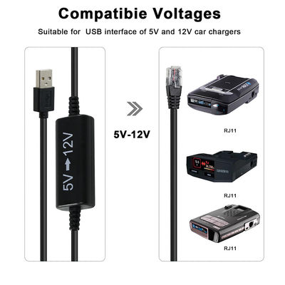 USB para RJ45 Ethernet Injetor de Energia Cable-5V para 12V Step-Up Converter para câmera IP, Router, Mini POE dispositivo