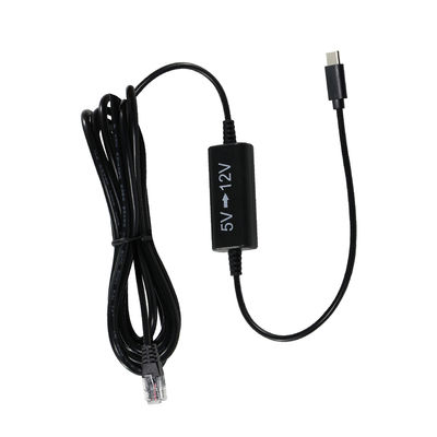 USB-C para RJ45 Injector de energia Cable -5V para 12V Step-Up Ethernet Adaptador para câmera IP, ponto de acesso, dispositivo IoT