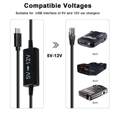 USB-C para RJ45 Injector de energia Cable -5V para 12V Step-Up Ethernet Adaptador para câmera IP, ponto de acesso, dispositivo IoT