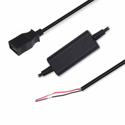USB Fêmea ou Micro USB (Ângulo reto) para clip de jacaré / fio enlatado / cabo terminal 5V a 9V / 12V Power Booster para bricolage