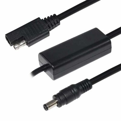 Cabo de alimentação Step-Up SAE para DC 5.5x2.1mm - Adaptador conversor de 5V para 12V para painel solar, bateria, LED, uso em roteador
