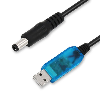 USB para DC 5V a 12V cabo de alimentação Step-Up com transparente azul/branco/rosa Shell- Adaptador de impulso para roteador, LED, dispositivo IoT