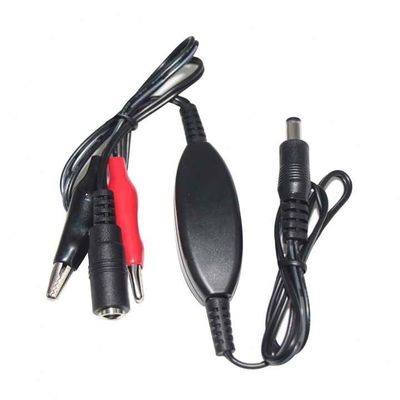 Clipe de crocodilo para DC 5.5x2.1mm Cable de conversor de energia -12V Clipe de bateria para DC Plug Adaptador para LED Strip, DVR, Equipamento de teste