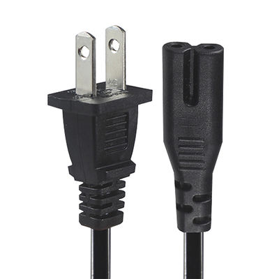 Cabo de alimentação NEMA 1-15P para IEC C7 - Cabo de plugue plano para conector Figura-8 para laptop, DVD player, console de jogos, pequenos eletrodomésticos