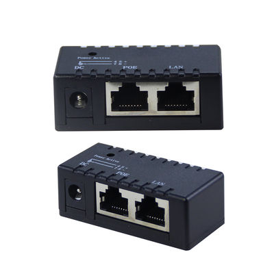 Injetor PoE ativo-48V Power Over Ethernet Adaptador IEEE 802.3af/at Compatível para câmeras IP, AP sem fio, telefones VoIP