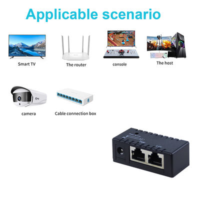 Injetor PoE ativo-48V Power Over Ethernet Adaptador IEEE 802.3af/at Compatível para câmeras IP, AP sem fio, telefones VoIP