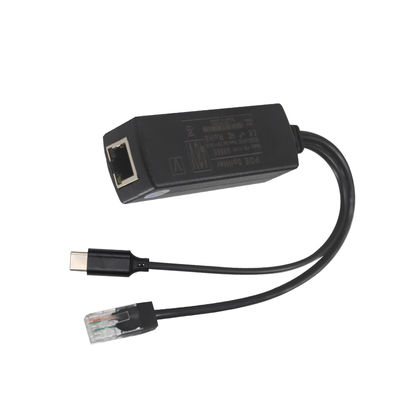 PoE Splitter com saída USB-C- 48V a 5V/9V/12V Power Over Ethernet Converter para tablet, telefone, Raspberry Pi, dispositivos USB-C