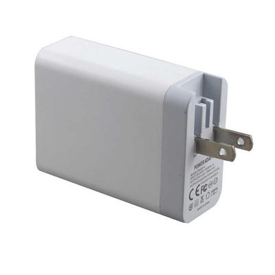 US Plug 2-Port Wall Charger Adaptador de carregamento rápido de 45W com saída USB-C e USB-A para telefone, tablet, laptop, uso doméstico e de viagem