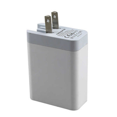 US Plug 2-Port Wall Charger Adaptador de carregamento rápido de 45W com saída USB-C e USB-A para telefone, tablet, laptop, uso doméstico e de viagem