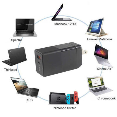 65W US Plug Dual-Port USB Carregador com USB-C e USB-A