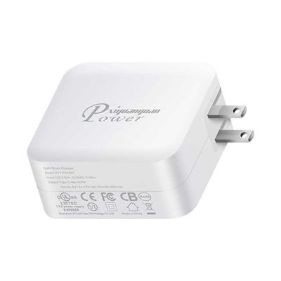 US Plug 100W Carregador de parede USB-C Adaptador de alta potência de 2 pines para laptop, tablet, telefone, dispositivos tipo-C (entrada de 240V)