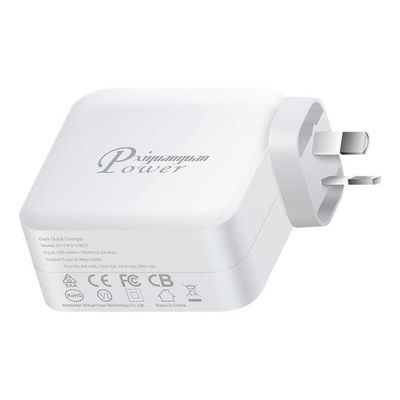 US Plug 100W Carregador de parede USB-C Adaptador de alta potência de 2 pines para laptop, tablet, telefone, dispositivos tipo-C (entrada de 240V)