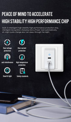 US Plug 100W Dual USB-C Wall Charger ️ Adaptador de carregamento rápido de 2 portas para computador portátil, tablet, telefone, dispositivos tipo-C (100 ️ entrada 240V)