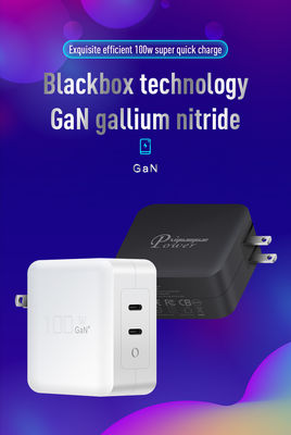 US Plug 100W Dual USB-C Wall Charger ️ Adaptador de carregamento rápido de 2 portas para computador portátil, tablet, telefone, dispositivos tipo-C (100 ️ entrada 240V)