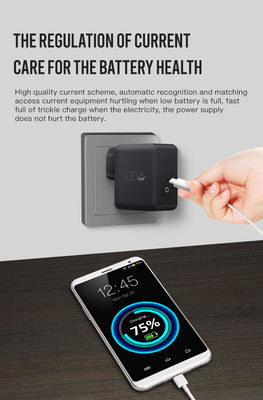 UK / UE Carregador de parede de 2 pines com porta USB-C, adaptador de energia de saída de alta velocidade de 100W para laptop / tablet / telefone