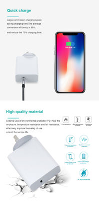 Carregador de parede AU 2-Pin USB-C, adaptador de energia de saída de alta velocidade de 60W para laptop, tablet, telefone celular