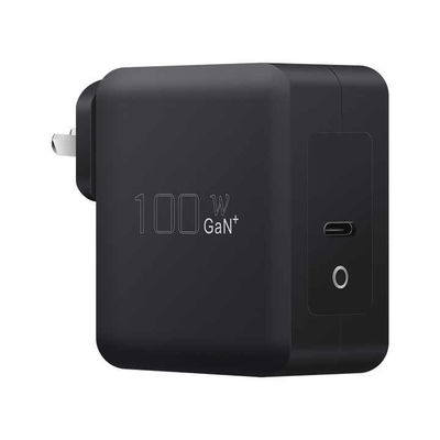 Carregador de parede AU 2-Pin USB-C, adaptador de energia tipo-C de saída de alta velocidade de 100W para laptop, tablet, dispositivo móvel