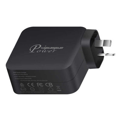 Carregador USB-C GaN de 100W com conector AU de 2 pines para laptops