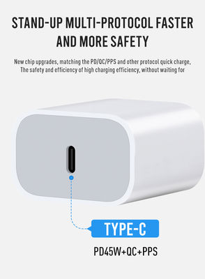 Carregador de parede AU 2-Pin USB-C, adaptador de energia de saída rápida de 45W para laptop, tablet, smartphone