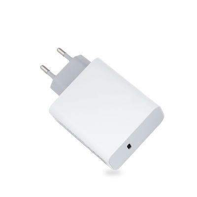 Carregador de parede USB-C EU de 2 pinos, Adaptador de energia Type-C de alta velocidade de 60W para laptop, tablet e smartphone