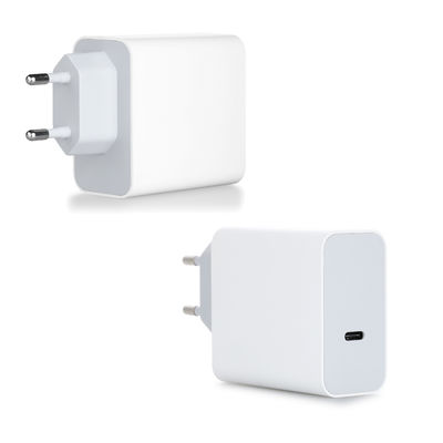 Carregador de parede USB-C EU de 2 pinos, Adaptador de energia Type-C de alta velocidade de 60W para laptop, tablet e smartphone