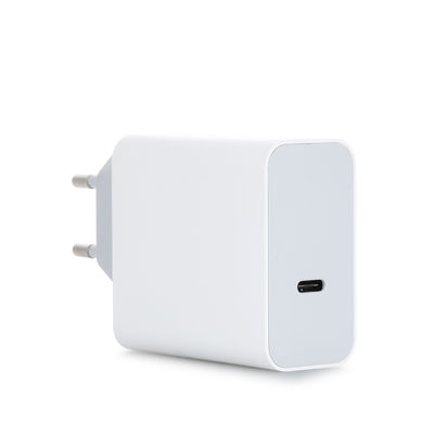 Carregador de parede USB-C EU de 2 pinos, Adaptador de energia Type-C de alta velocidade de 60W para laptop, tablet e smartphone