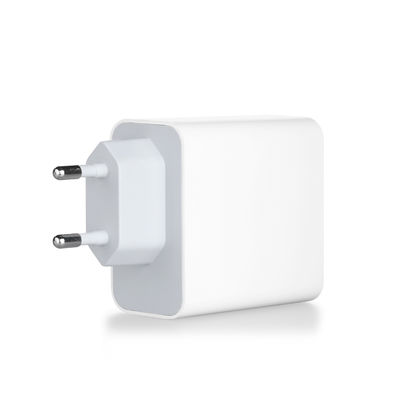 Carregador de parede USB-C EU de 2 pinos, Adaptador de energia Type-C de alta velocidade de 60W para laptop, tablet e smartphone