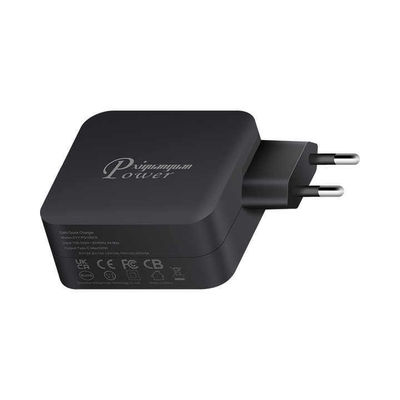 Carregador de parede USB-C EU de 2 pinos, Adaptador de energia Tipo-C de alta velocidade de 100W para laptop, tablet e dispositivos móveis