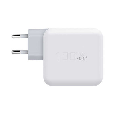 Carregador de parede USB-C EU de 2 pinos, Adaptador de energia Tipo-C de alta velocidade de 100W para laptop, tablet e dispositivos móveis