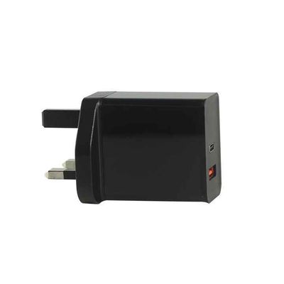 Carregador de parede USB-C e USB-A de 2 pinos da UE, adaptador de energia de 45W com duas portas para laptop, tablet e smartphone