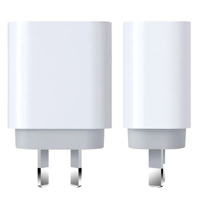Carregador de parede AU 2-Pin USB-C, adaptador de alimentação tipo-C rápido de 30W para smartphones, tablets e laptops pequenos