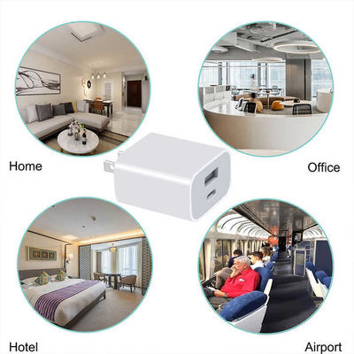Carregador de parede USB-C e USB-A US de 20W com cabo, Adaptador de energia de carregamento rápido para smartphones e tablets