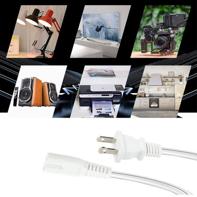 QIUCABLE TV Power Cord - 2Pack 10FT 2 Prong Non-Polarized Plug NEMA 1-15P para C7 Figura 8 Corda de substituição de alimentação (B0D7RKLTSJ)