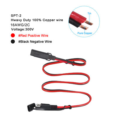 Cabo de extensão de desconexão rápida QIUCABLE SAE 6 pés 16AWG SAE para SAE Liberação de conexão rápida (B09N3M51Y5)