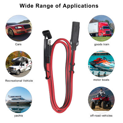 Cabo de extensão de desconexão rápida QIUCABLE SAE 6 pés 16AWG SAE para SAE Liberação de conexão rápida (B09N3M51Y5)