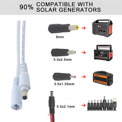 Plugue DC Macho / Tomada Fêmea para Terminação de Fio Desencapado Estanhado - Conector de Alimentação de 5,2 mm x 2,1 mm para CCTV, LED, Aplicações DIY