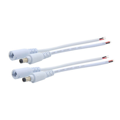Plugue DC Macho / Tomada Fêmea para Terminação de Fio Desencapado Estanhado - Conector de Alimentação de 5,2 mm x 2,1 mm para CCTV, LED, Aplicações DIY
